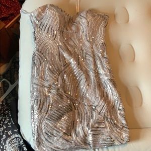 Silver sequins dress